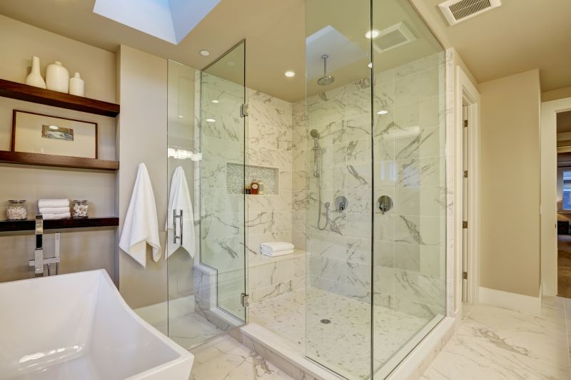 Shower with Built-in Niche and Shelving